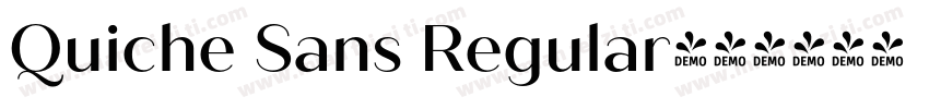 Quiche Sans Regular字体转换